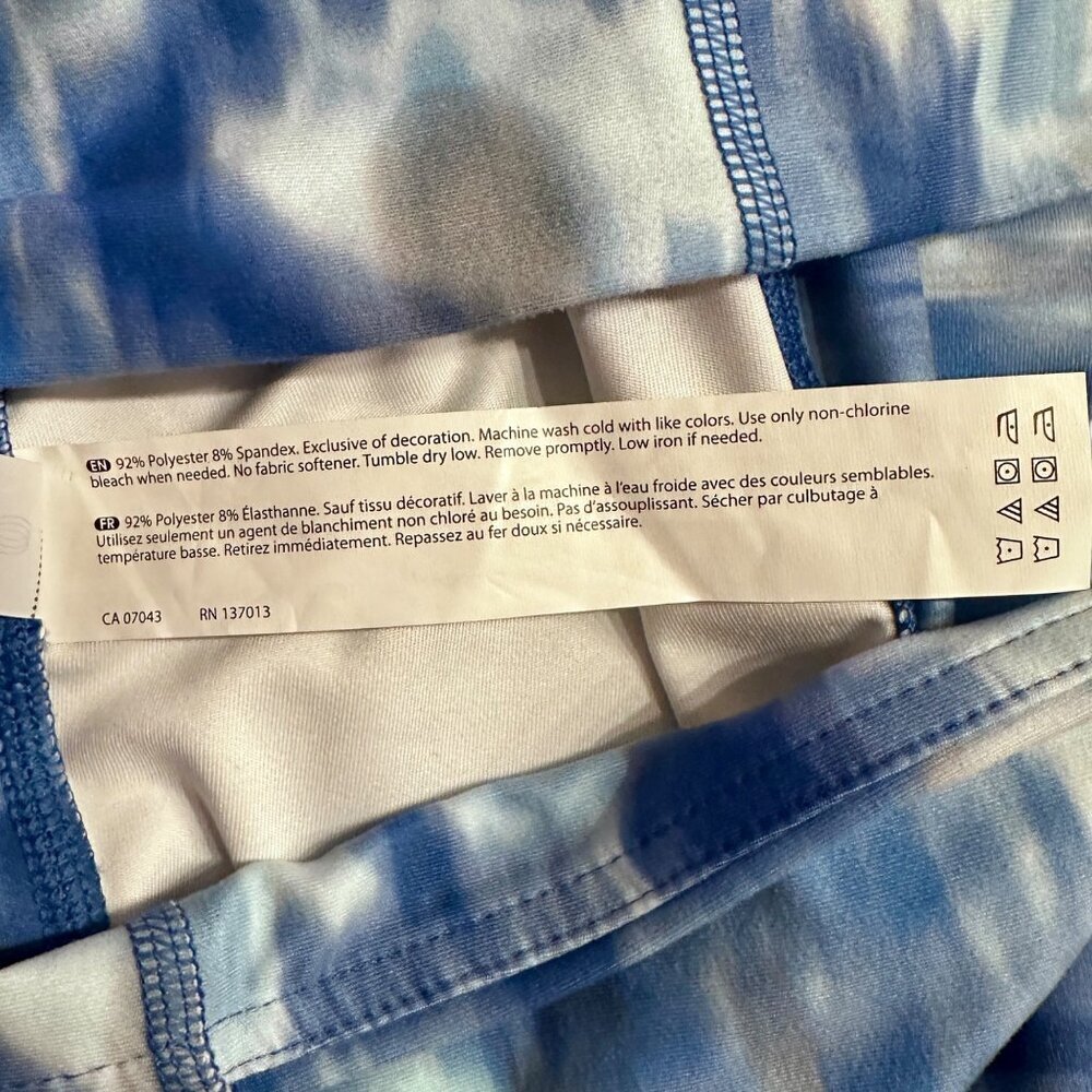 Balance Collection High Waisted Leggings Watercolor Tie Dye Blue Size Women S - Picture 7 of 16